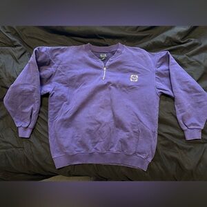 B.U.M. Equipment Purple Quarter-zip Sweatshirt Size M Vintage